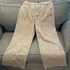 Gap Gray or Taupe High Rise Wide Leg Jean
